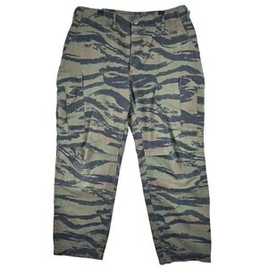 Vintage 80s US Military Tiger Stripe Camouflage Camo Cargo Pants Mens
